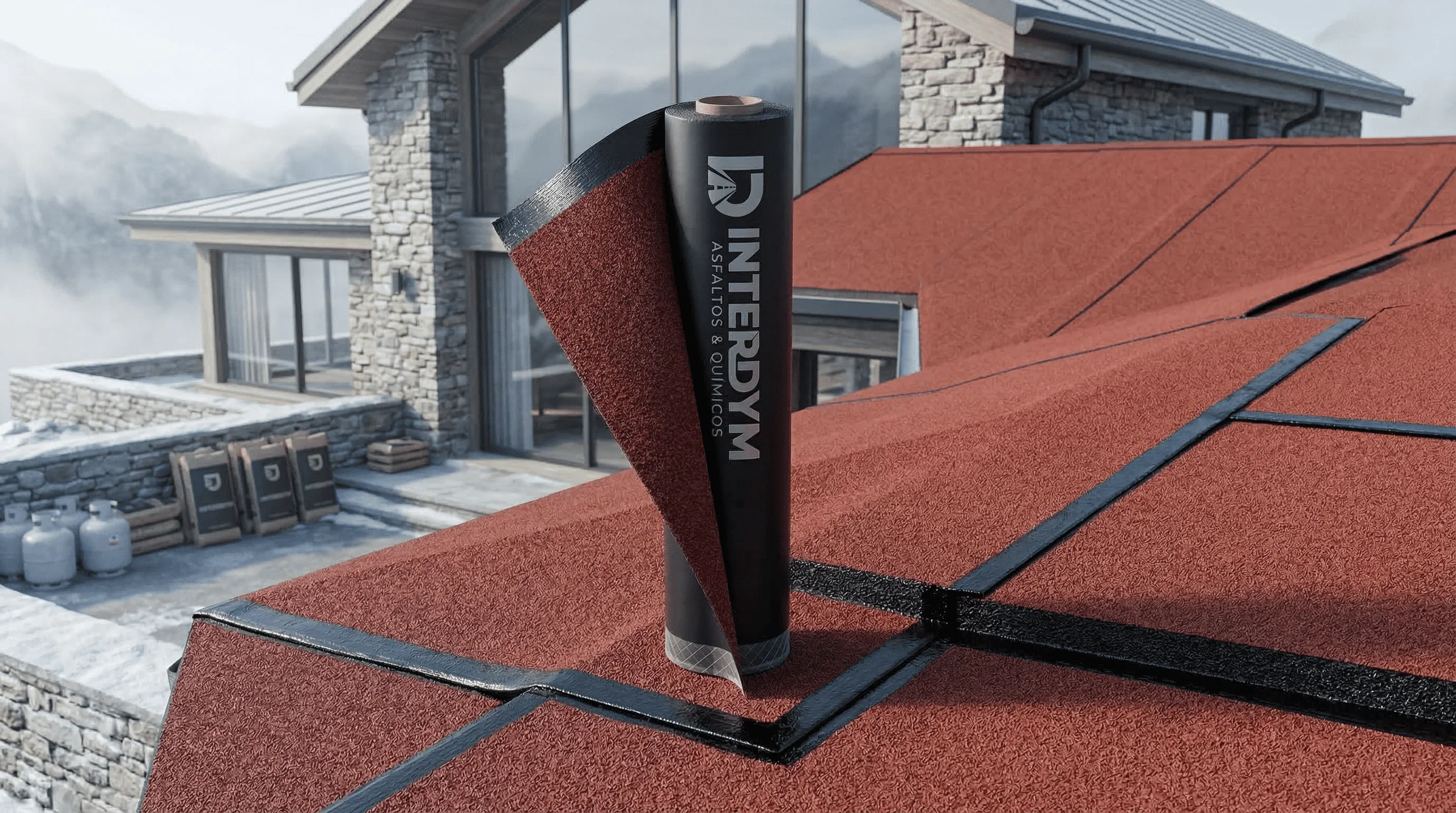 Manto Gravillado Rojo 4mm